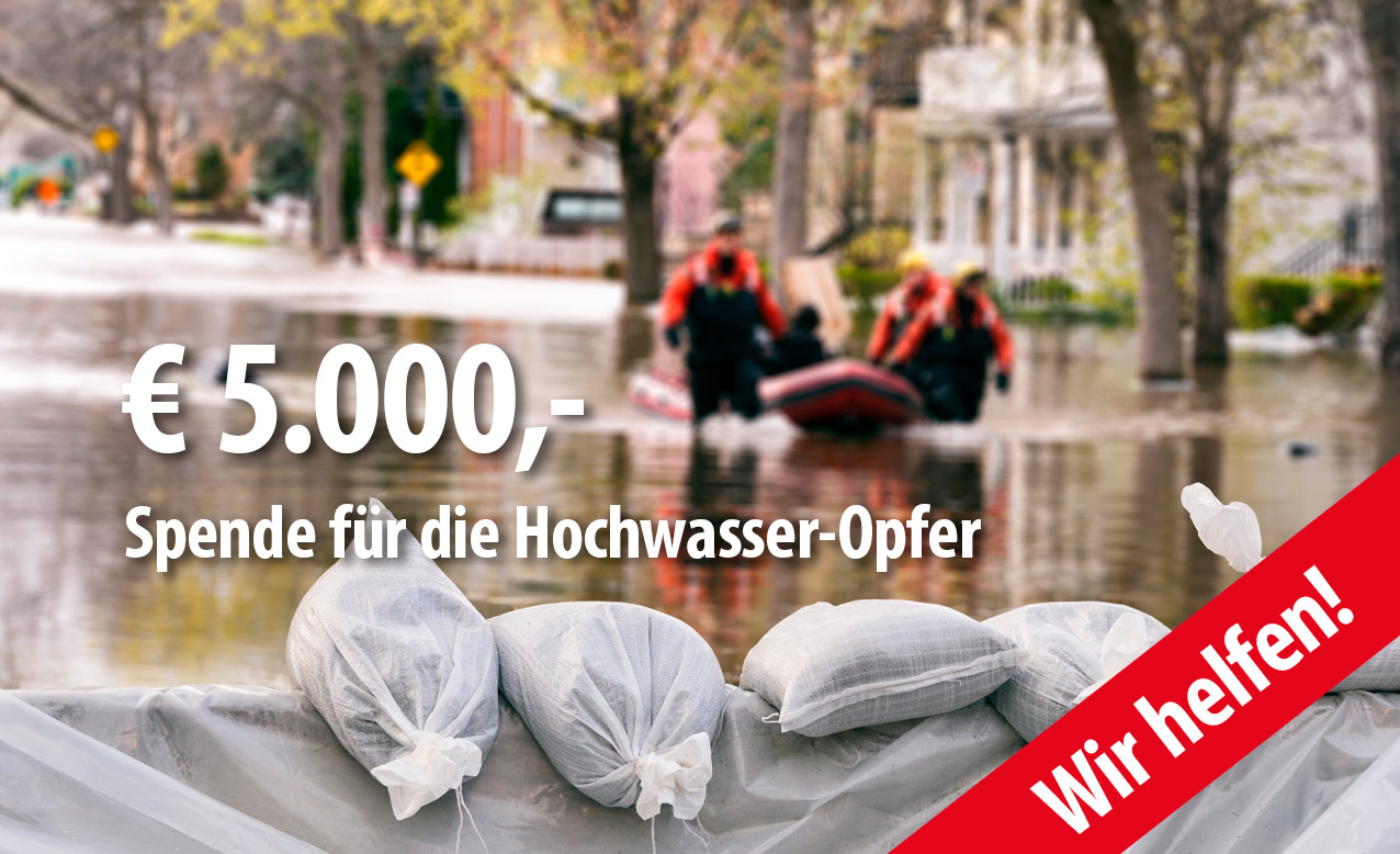 [Translate to Polskie:] Spende Hochwasser-Opfer NRW - BVS Industrie-Elektronik
